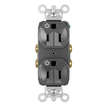Pass And Seymour 15A Dual-Controlled Duplex Receptacle Black (5262CDBK)