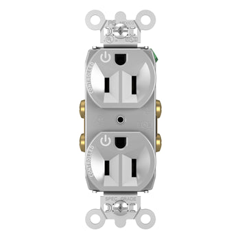 Pass And Seymour 15A Dual-Controlled Duplex Receptacle Gray (5262CDGRY)