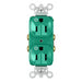 Pass And Seymour 15A Dual-Controlled Duplex Receptacle Green (5262CDGN)