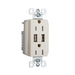 Pass And Seymour 15A Duplex Receptacle Tamper-Resistant Spec With 3.1A USB Charger (TR5262USBLA)