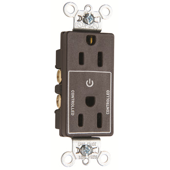 Pass And Seymour 15A Half Controlled Decorator Receptacle Brown (26252CH)