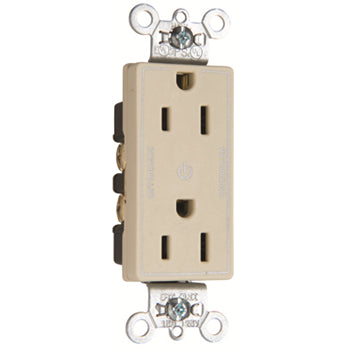 Pass And Seymour 15A Half Controlled Decorator Receptacle Ivory (26252CHI)