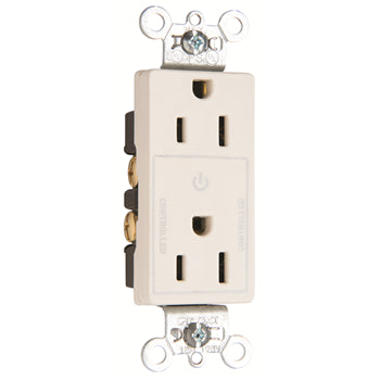 Pass And Seymour 15A Half Controlled Decorator Receptacle Light Almond (26252CHLA)