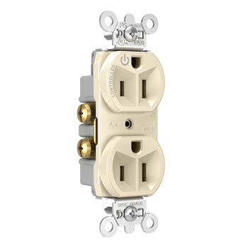 Pass And Seymour 15A Half Controlled Duplex Receptacle Light Almond (5262CHLA)