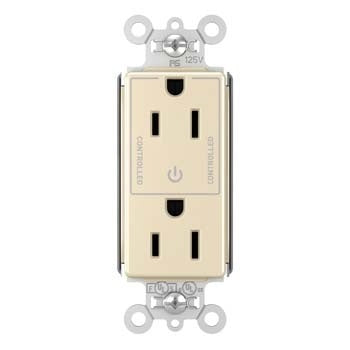 Pass and Seymour 15A Half Controlled Plugtail Receptacle Light Almond  (PT26252SCCTLA)