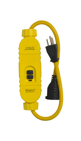 Pass and Seymour 15A Portable GFCI In-Line 2 Foot With Straight Blade Plug And Connector Manual Reset Self-Test  (1597PC2M)