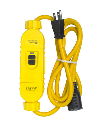 Pass and Seymour 15A Portable GFCI In-Line 6 Foot With Straight Blade Plug And Connector Manual Reset Self-Test  (1597PC6M)