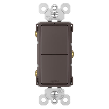 Pass And Seymour 15A Single-Pole And Single-Pole Decorator Switch Brown (RCD11)