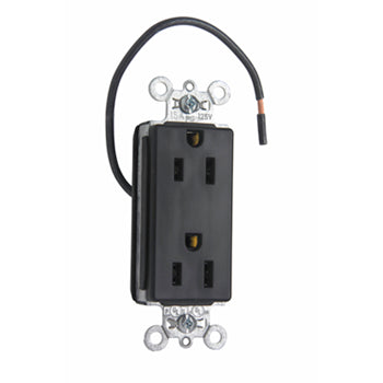 Pass And Seymour 15A/125V Split Circuit Decorator Spec Grade Black (PT26262SCBK)