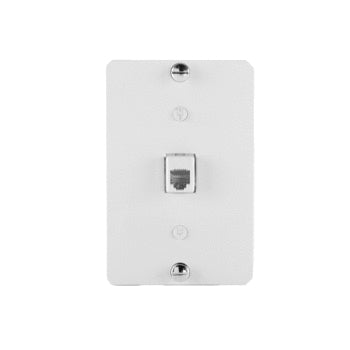 Pass And Seymour 1-Gang 6P6C RJ-25 Wall Telephone Plate White (WP2002WH)