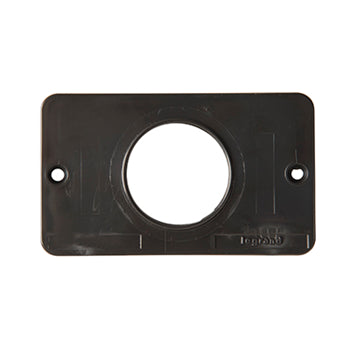 Pass And Seymour 1-Gang Black 1.39 Diameter Receptacle Cover Plate (3052BK)