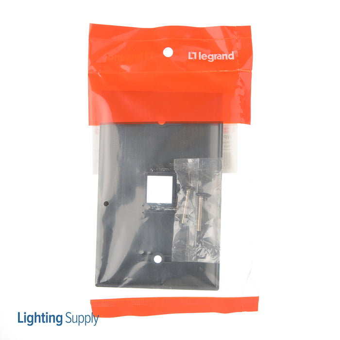 Pass And Seymour 1-Gang Wall Plate 1-Port Black (WP3401BK)