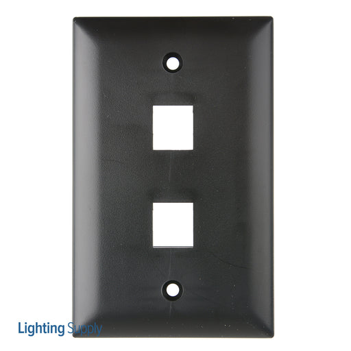 Pass And Seymour 1-Gang Wall Plate 2-Port Black (WP3402BK)
