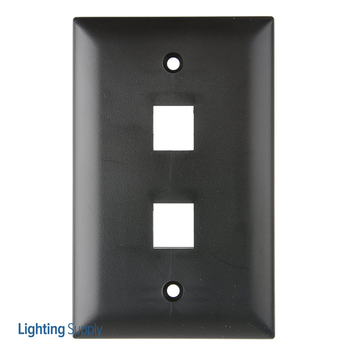 Pass And Seymour 1-Gang Wall Plate 2-Port Black (WP3402BK)