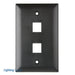 Pass And Seymour 1-Gang Wall Plate 2-Port Black (WP3402BK)