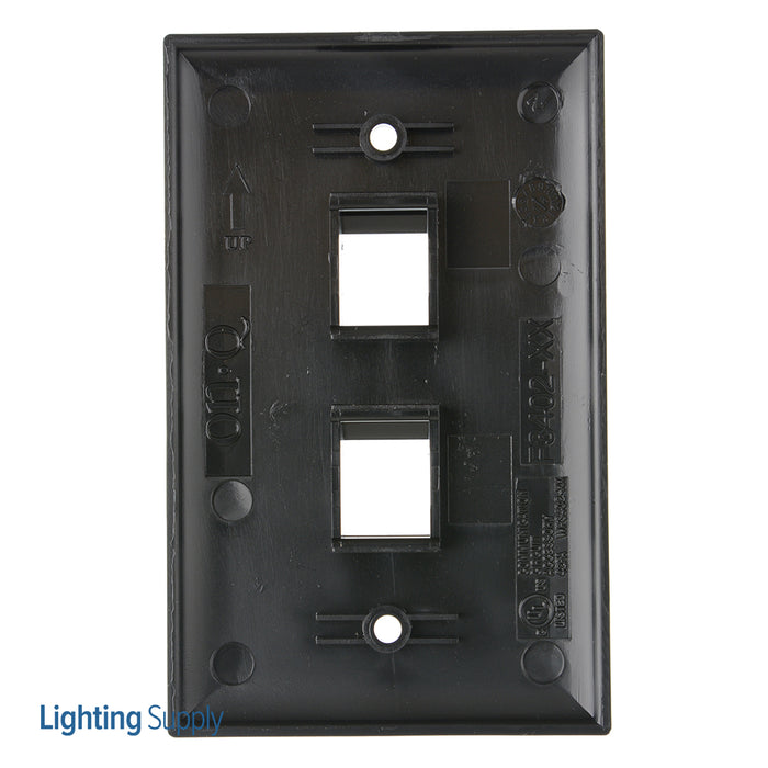 Pass And Seymour 1-Gang Wall Plate 2-Port Black (WP3402BK)