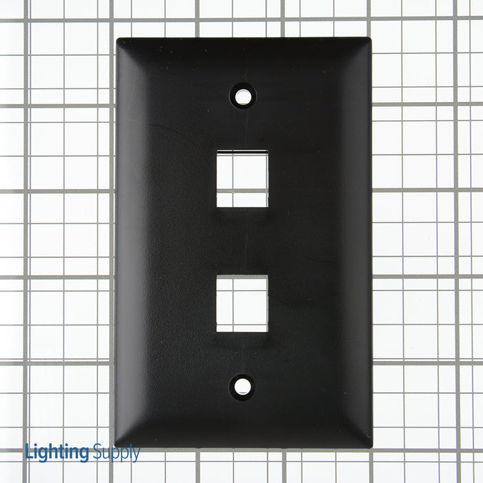 Pass And Seymour 1-Gang Wall Plate 2-Port Black (WP3402BK)
