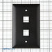 Pass And Seymour 1-Gang Wall Plate 2-Port Black (WP3402BK)