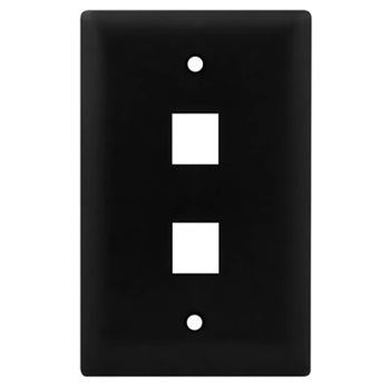 Pass And Seymour 1-Gang Wall Plate 2-Port Black (WP3402BK)