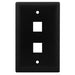 Pass And Seymour 1-Gang Wall Plate 2-Port Black (WP3402BK)
