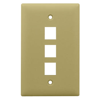Pass And Seymour 1-Gang Wall Plate 3-Port Ivory (WP3403IV)