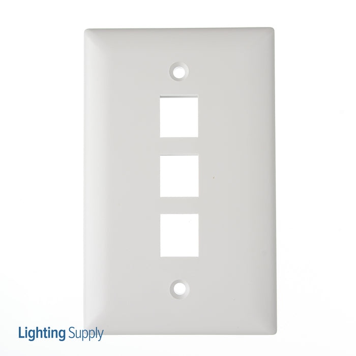 Pass And Seymour 1-Gang Wall Plate 3-Port White (WP3403WH)
