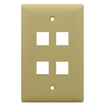 Pass And Seymour 1-Gang Wall Plate 4-Port Ivory (WP3404IV)