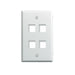 Pass And Seymour 1-Gang Wall Plate 4-Port White (WP3404WH)
