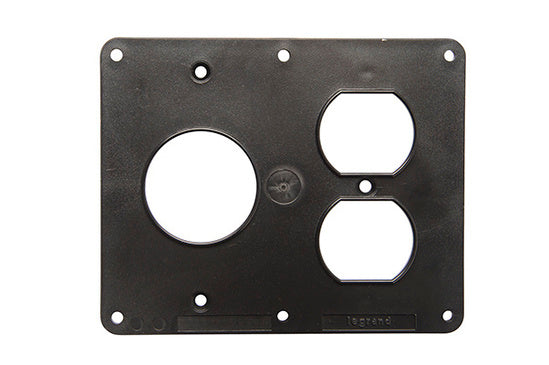 Pass and Seymour 2-Gang Black 1-1.56 Diameter 1-Duplex Cover Plate  (3262BK)