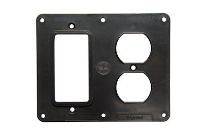 Pass and Seymour 2-Gang Black 1-GFCI 1-Duplex Cover Plate  (3267BK)