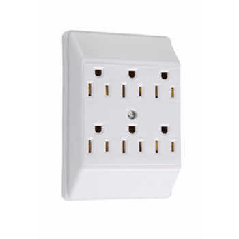 Pass And Seymour 2 To 6 Plug In Adapter White (226PAW)