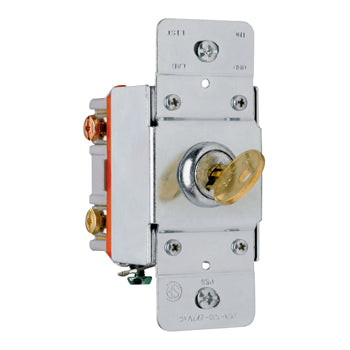 Pass And Seymour 20A 120/277VAC Back And Side Wire 3-Way Key Lock (PS20AC3KL)