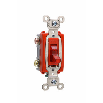 Pass And Seymour 20A 120VAC Back And Side Wire 3-Way Pilot Red (PS20AC3RPL)