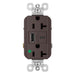 Pass And Seymour 20A 125V Duplex Hospital Grade Tamper-Resistant Receptacle And USBA-USBC 3.1A Brown (TR20HUSBAC)