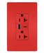 Pass And Seymour 20A 125V Duplex Tamper-Resistant Receptacle And USBA-USBC 3.1A Red (TR20USBACRED)