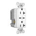 Pass And Seymour 20A 125V Tamper-Resistant Receptacle And 2 USBC Fast Charge White (TR20USBCC6W)