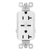 Pass And Seymour 20A 125V Tamper-Resistant Receptacle And 2 USBC Fast Charge White (TR20USBCC6W)