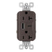 Pass And Seymour 20A 125V Tamper-Resistant Receptacle And USBA And USBC Fast Charge Brown (TR20USBAC6)
