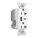 Pass And Seymour 20A 125V Tamper-Resistant Receptacle And USBA And USBC Fast Charge White (TR20USBAC6W)