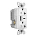 Pass And Seymour 20A 125V Weather-Resistant Tamper-Resistant Receptacle And USBA And USBC Fast Charge White (WRTR20USBAC6W)