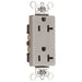 Pass And Seymour 20A Dual-Controlled Decorator Receptacle Gray (26352CDGRY)