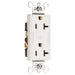 Pass And Seymour 20A Dual-Controlled Decorator Receptacle White (26352CDW)