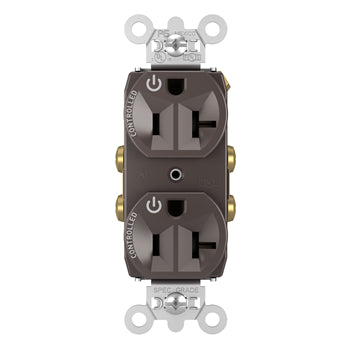 Pass And Seymour 20A Dual-Controlled Duplex Receptacle Brown (5362CD)
