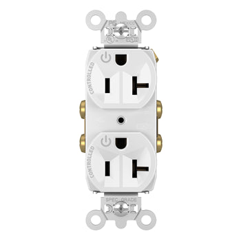 Pass And Seymour 20A Dual-Controlled Duplex Receptacle White (5362CDW)