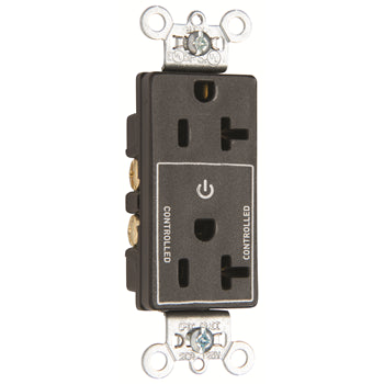 Pass And Seymour 20A Half Controlled Decorator Receptacle Brown (26352CH)