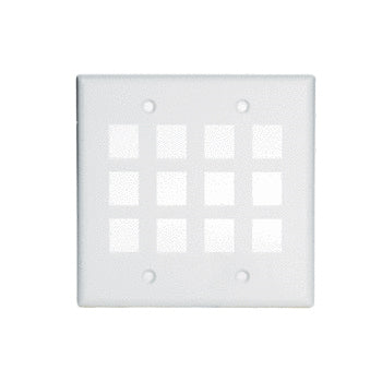 Pass And Seymour 2-Gang Wall Plate 12-Port White M5 (WP3212WH)