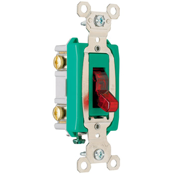 Pass And Seymour 30A 120/277VAC Back And Side Wire Double-Pole Pilot Red (PS30AC2RPL)