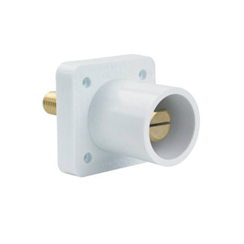 Pass And Seymour 400A 600V Male CAM Threaded Stud Panel Mount White (PS40MRSBW)