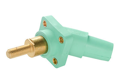 Pass and Seymour 45 Degree Male Cam 2 Threaded Stud Panel Mount Green  (PS45MR2SBG)