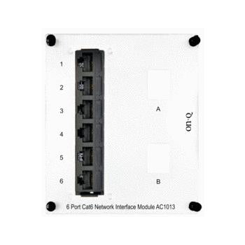 Pass And Seymour 6-Port CAT6 Network Interface Modular With 2Key Open (AC1013)